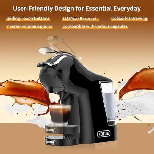 XMSJ 5in1 Espresso Machine 19 Bar Single Serve Cappuccino Latte