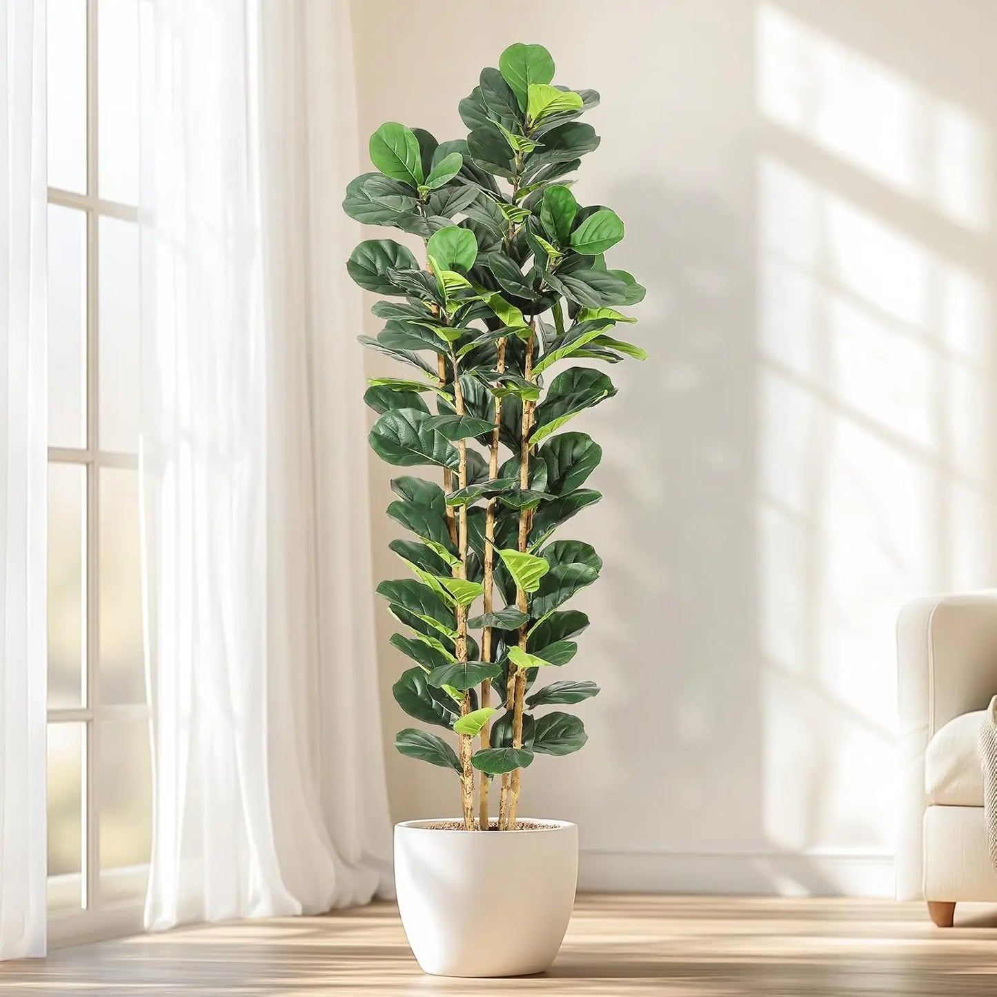 HiMISS Fiddleleaf Fig Tree In Pot For Home Decorative Display
