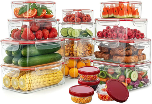 Plastic Food Storage Containers With Airtight Lids Leak Proof
