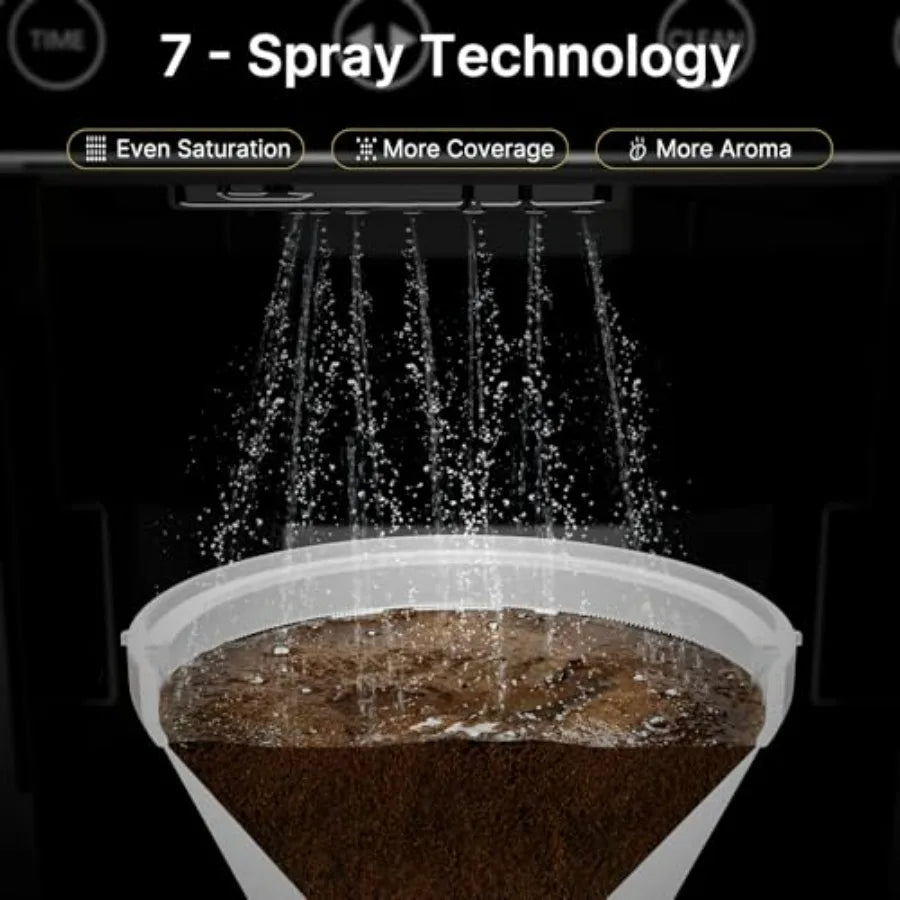 Iosn 22OZ Drip Coffee Maker With Grinder And Carafe