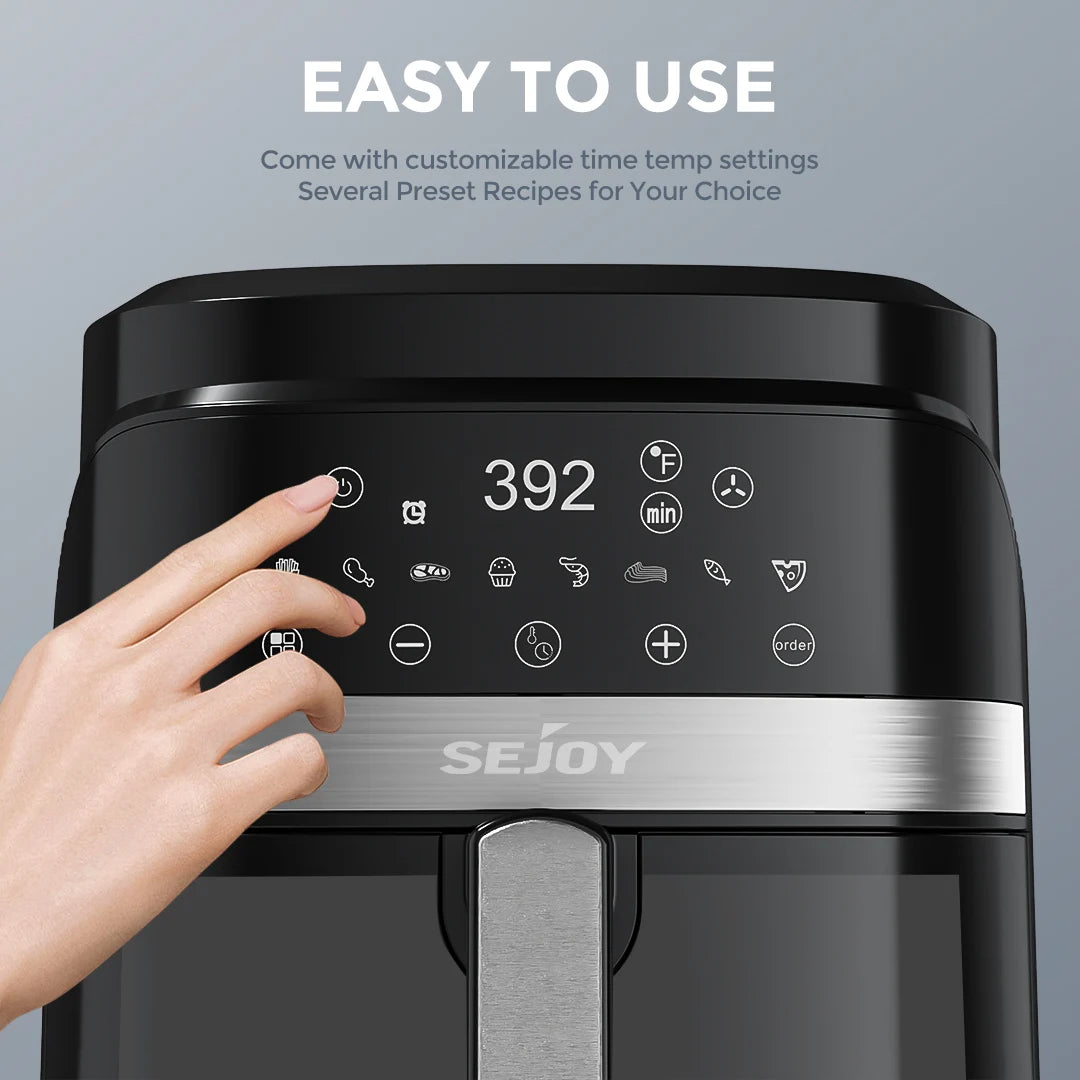 Sejoy 8in1 Air Fryer Oilless Cooker For Roasting Baking Dehydrating