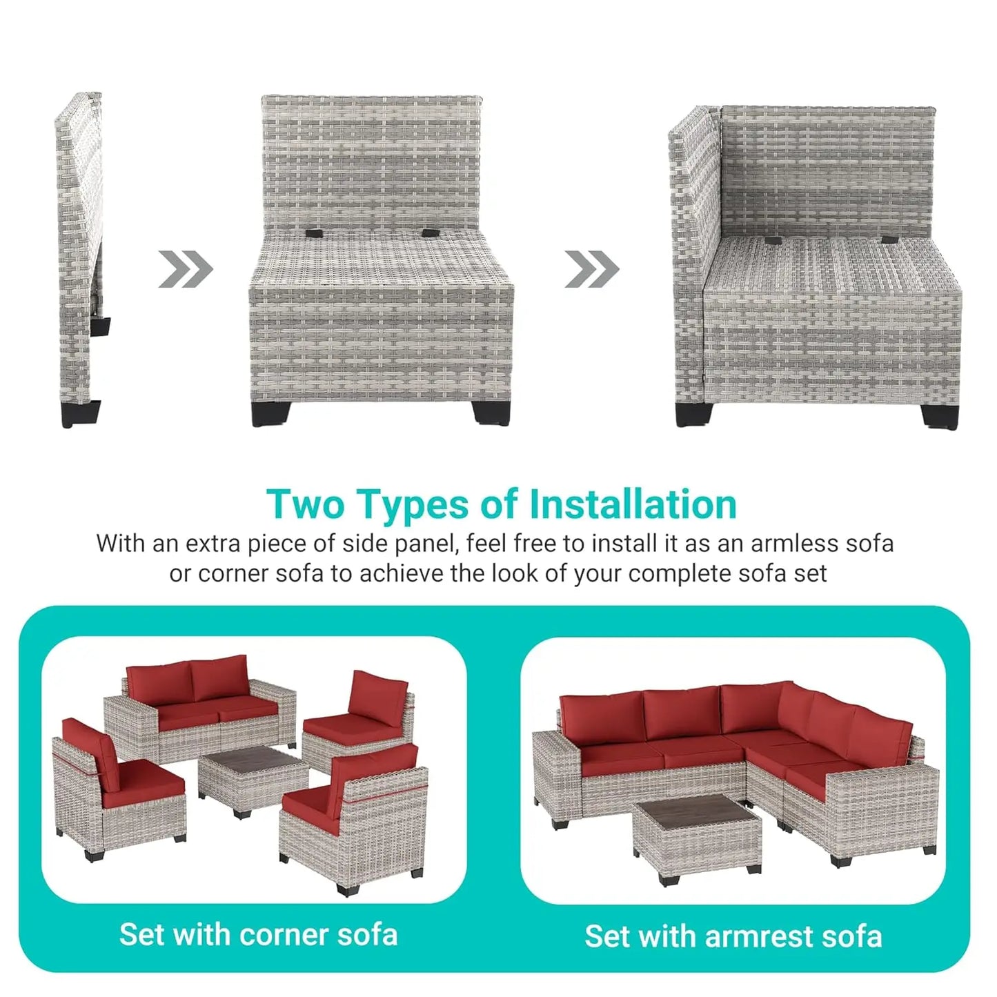 Outdoor Patio Furniture Set With Rocking Swivel Chairs