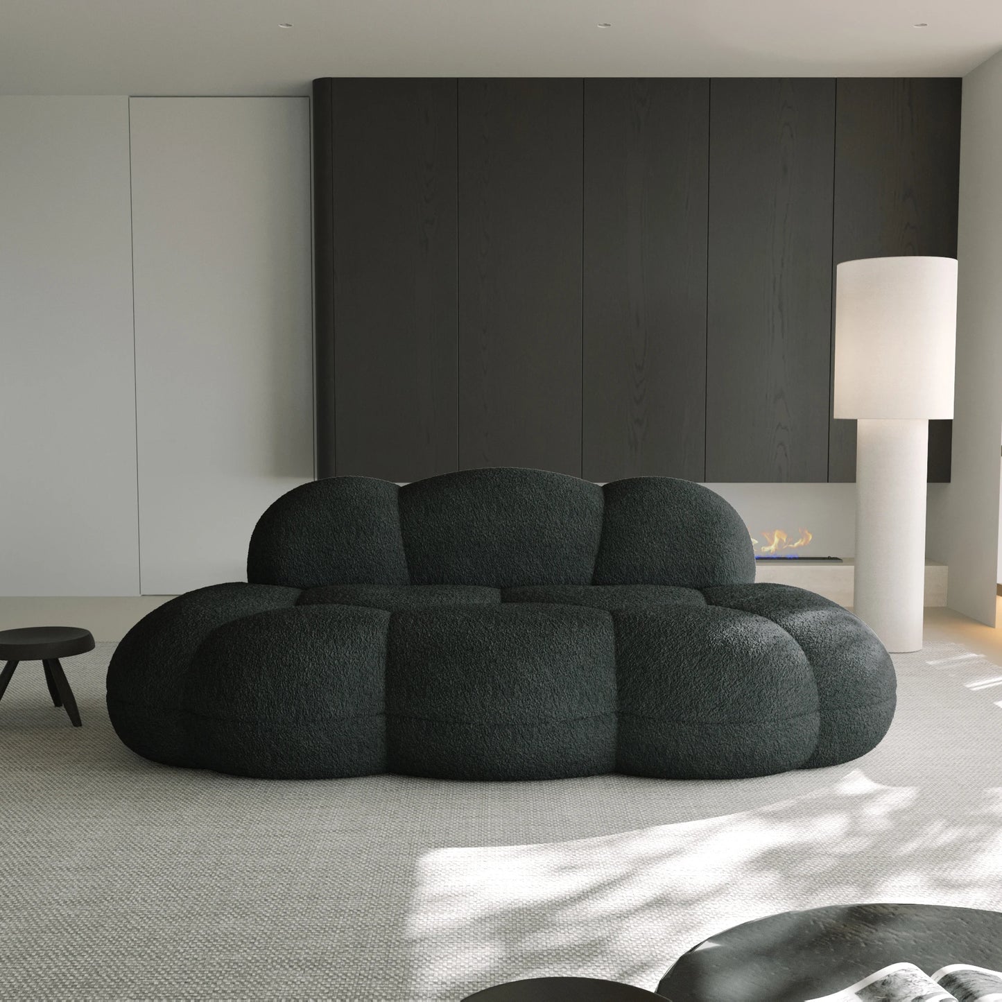 Sdorens Cloud Shaped Upholstered Sofa for Modern Living Room Comfort