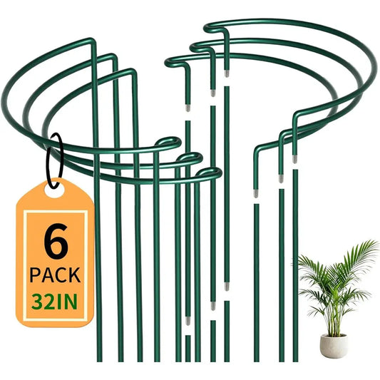 6-Pack Heavy Duty Interlinked Metal Plant Support Cages