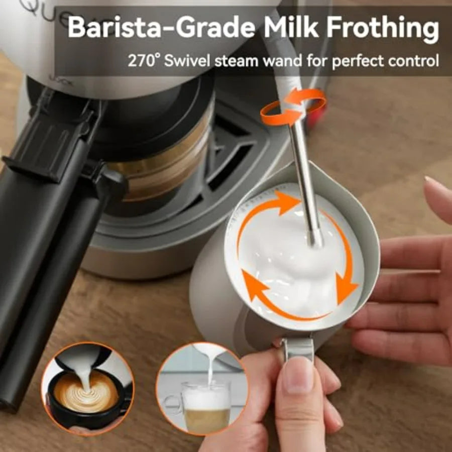 Iosn Espresso Cappuccino Machine With Milk Frother