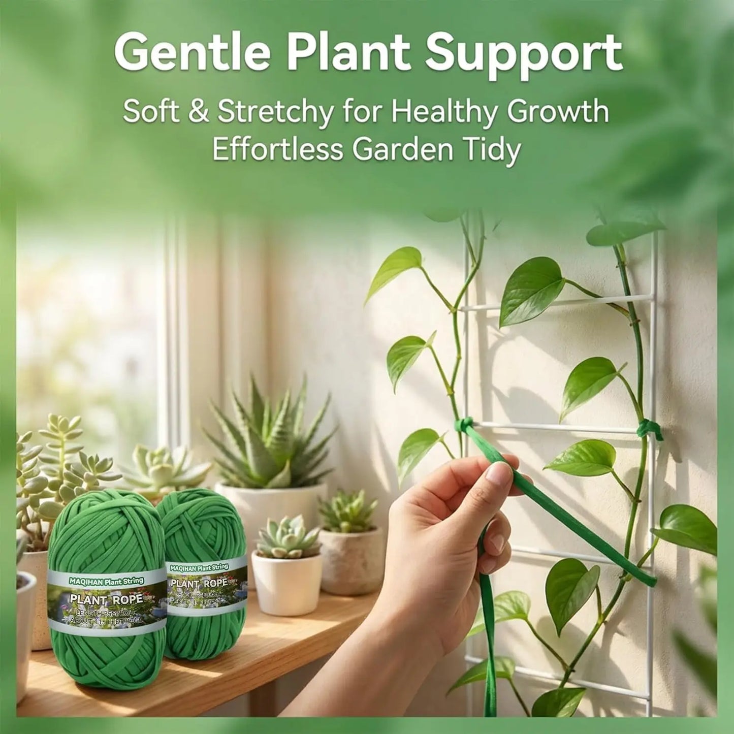 Two Pack Soft Elastic Plant Ties For Garden Support