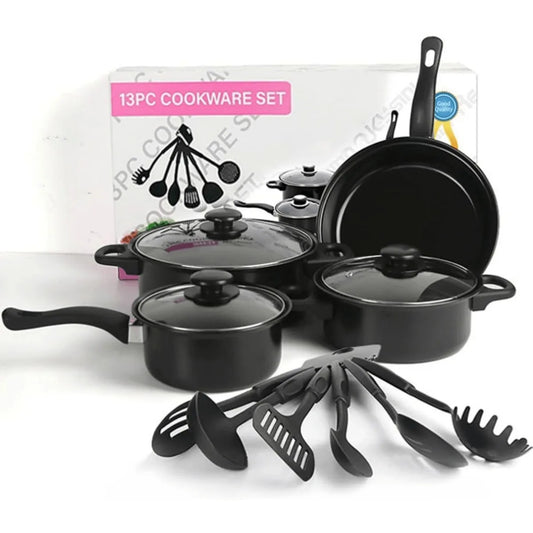 Cobasport 13 Piece Nonstick Pots And Pans Set For Induction