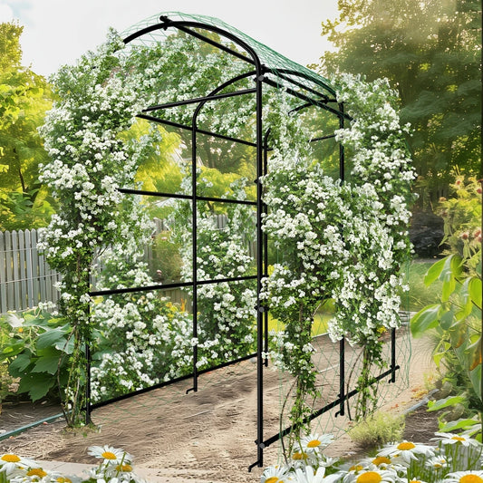 Wisfor U Shaped Metal Garden Trellis For Climbing Plants Vegetables